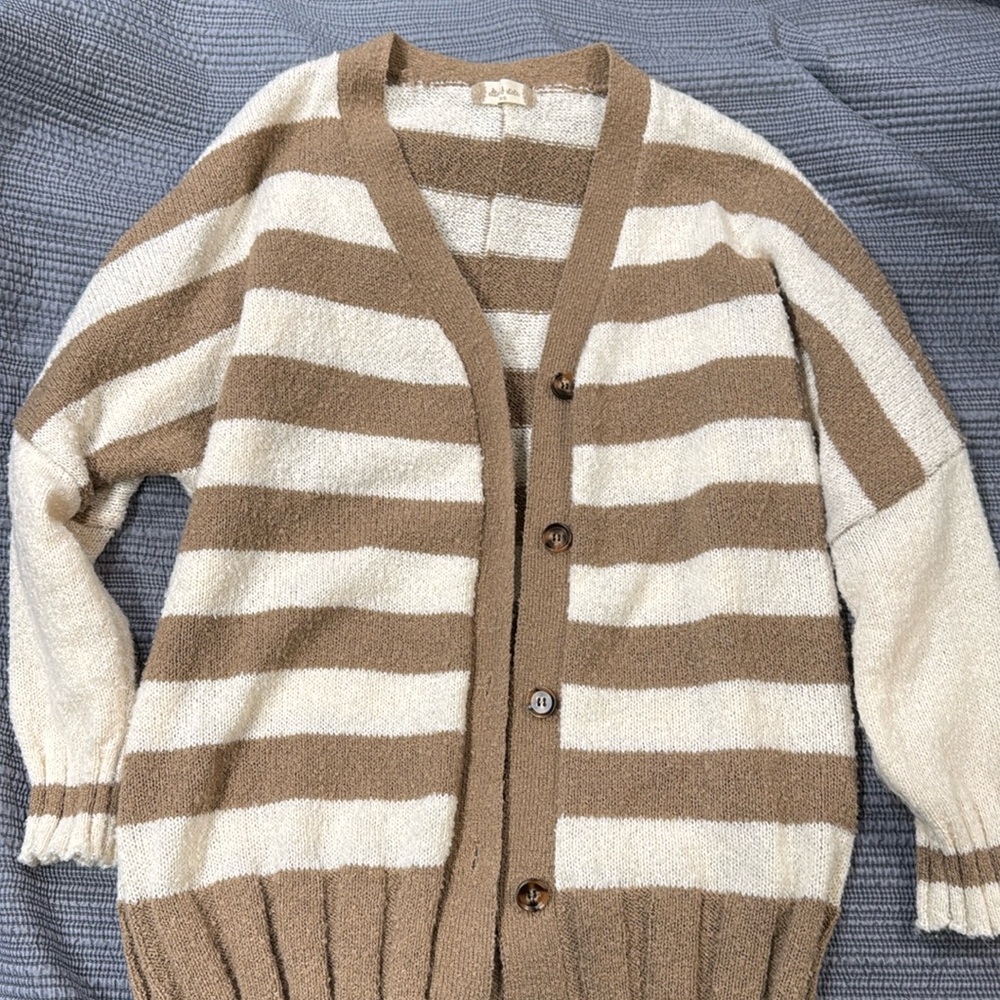 Excellent conditioning Altr’d State striped cardigan sweater.  XS.